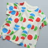 All-over print wide-cut T-shirt