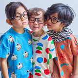 All-over print wide-cut T-shirt