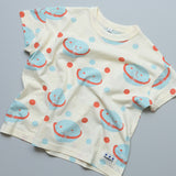 All-over print wide-cut T-shirt