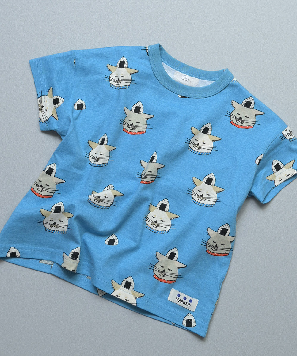 All-over print wide-cut T-shirt