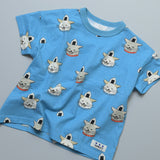 All-over print wide-cut T-shirt