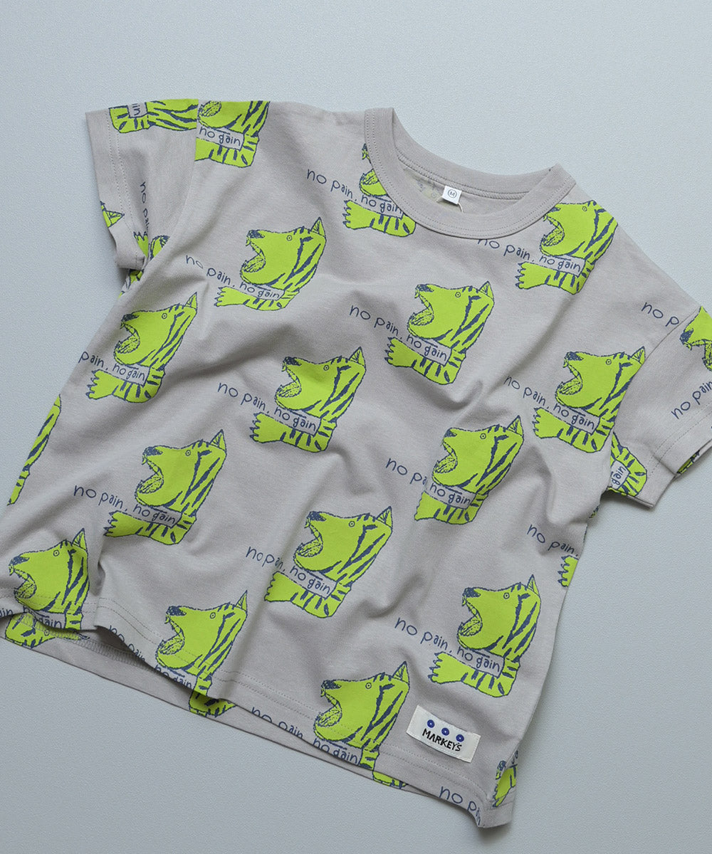All-over print wide-cut T-shirt
