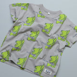 All-over print wide-cut T-shirt