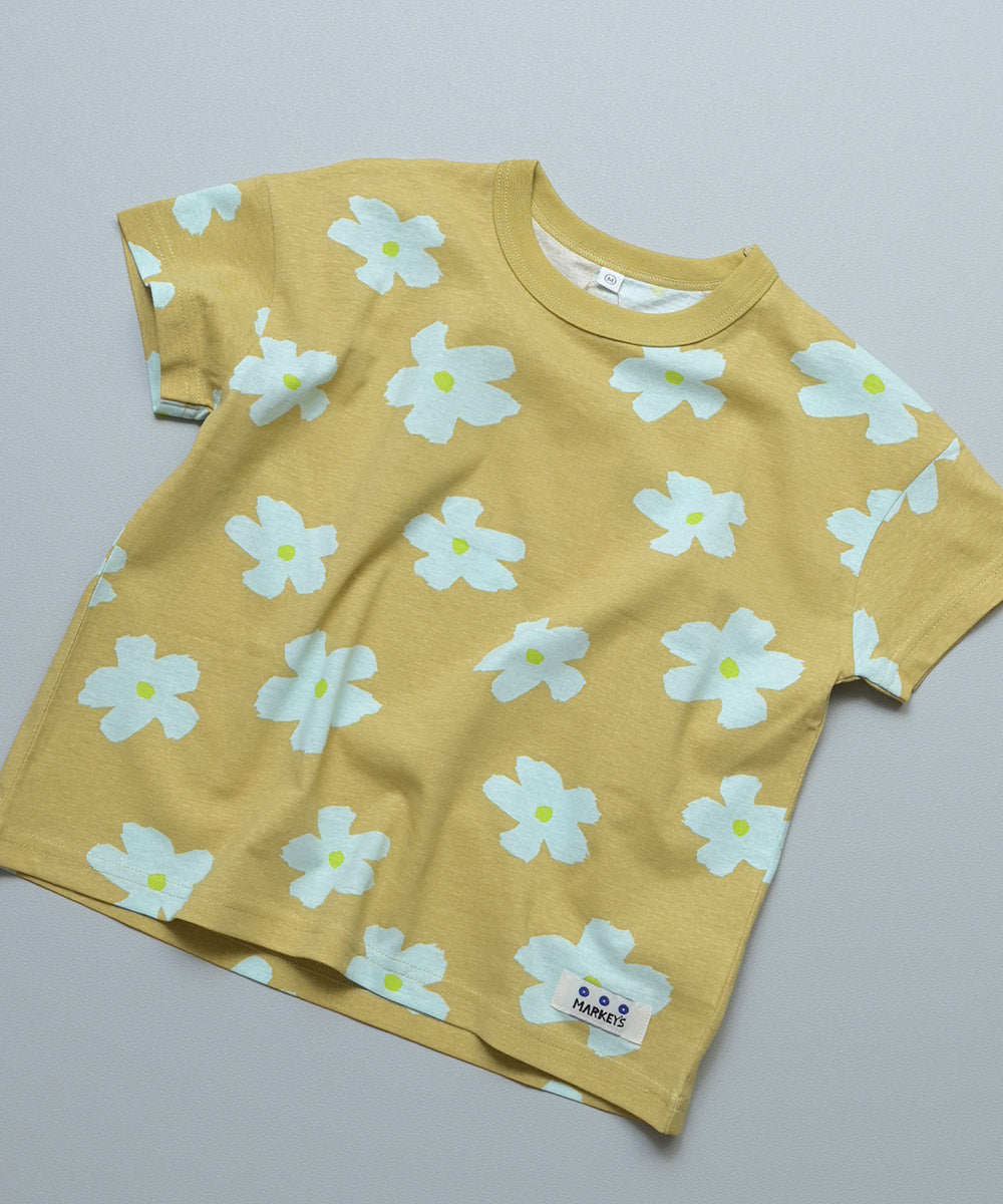 All-over print wide-cut T-shirt