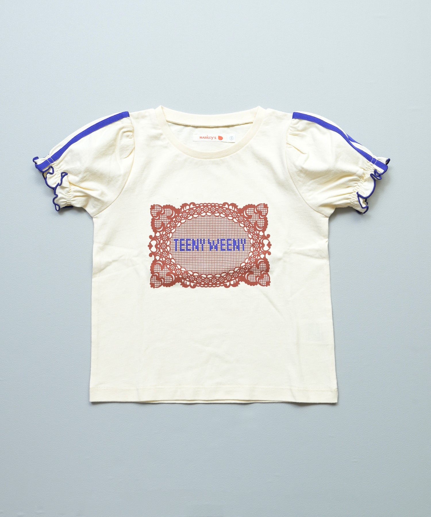 Line Puff Sleeve Short Sleeve T-Shirt