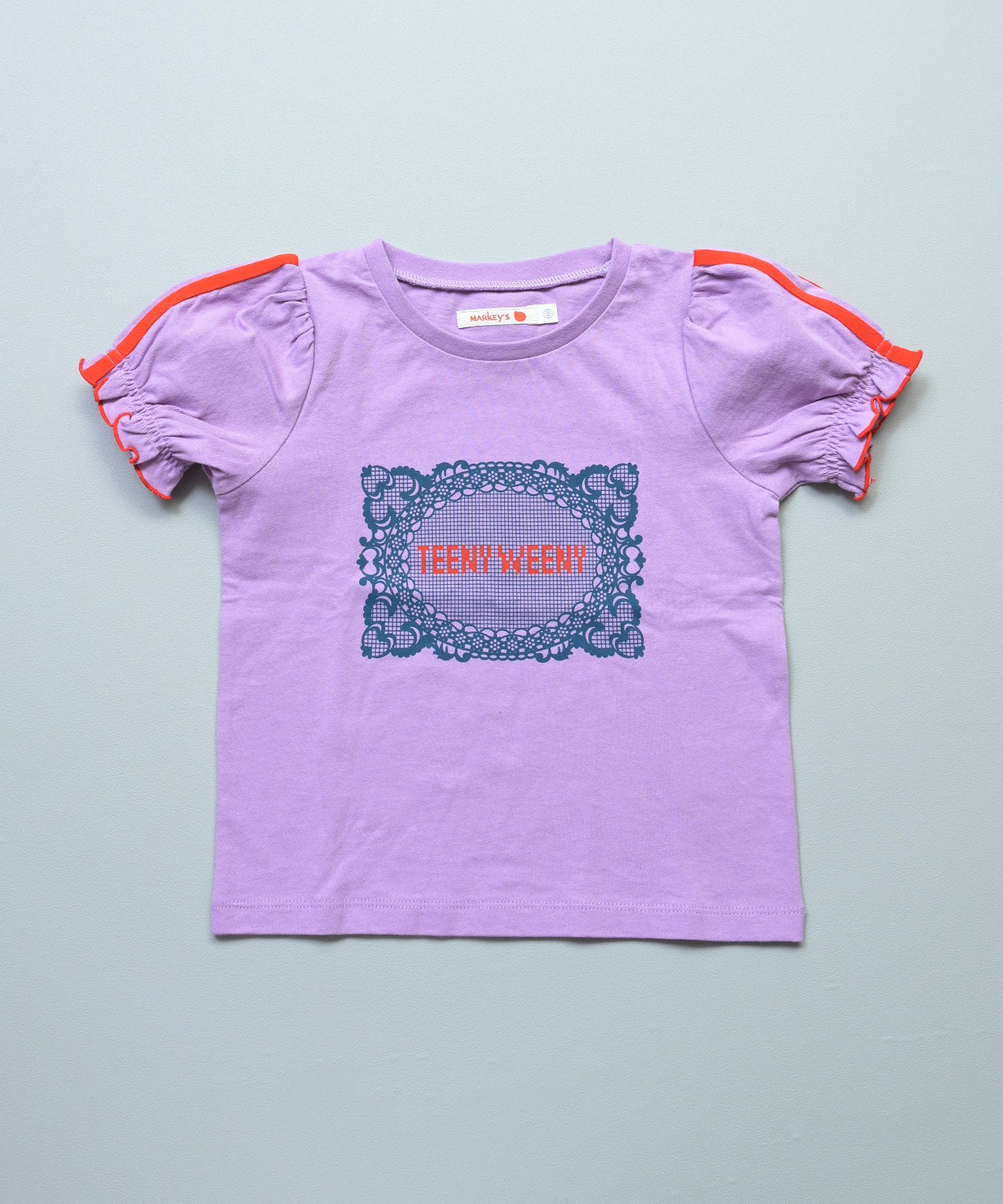 Line Puff Sleeve Short Sleeve T-Shirt