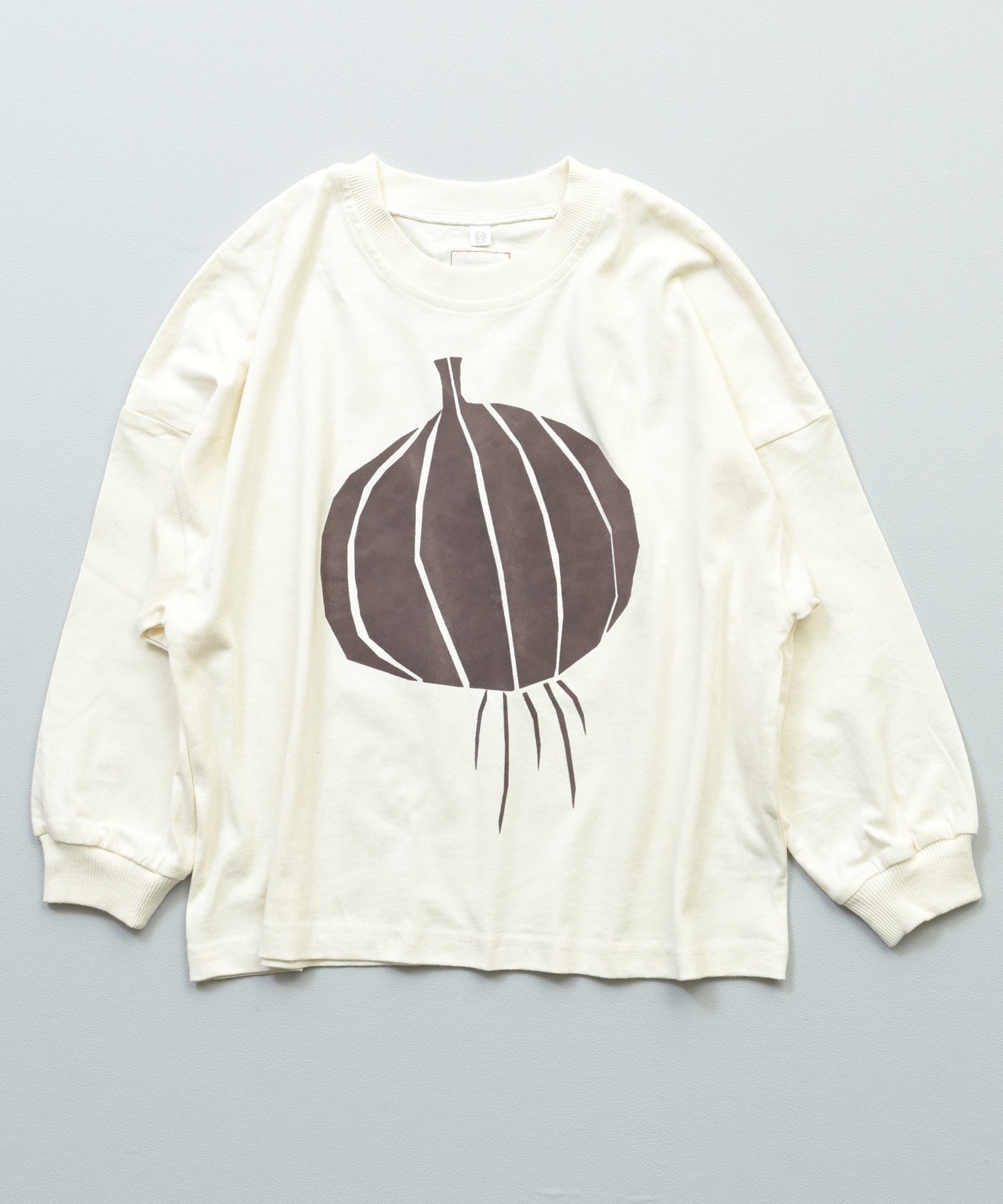 Printed Long-Sleeve T-Shirt with Ribbed Sleeves
