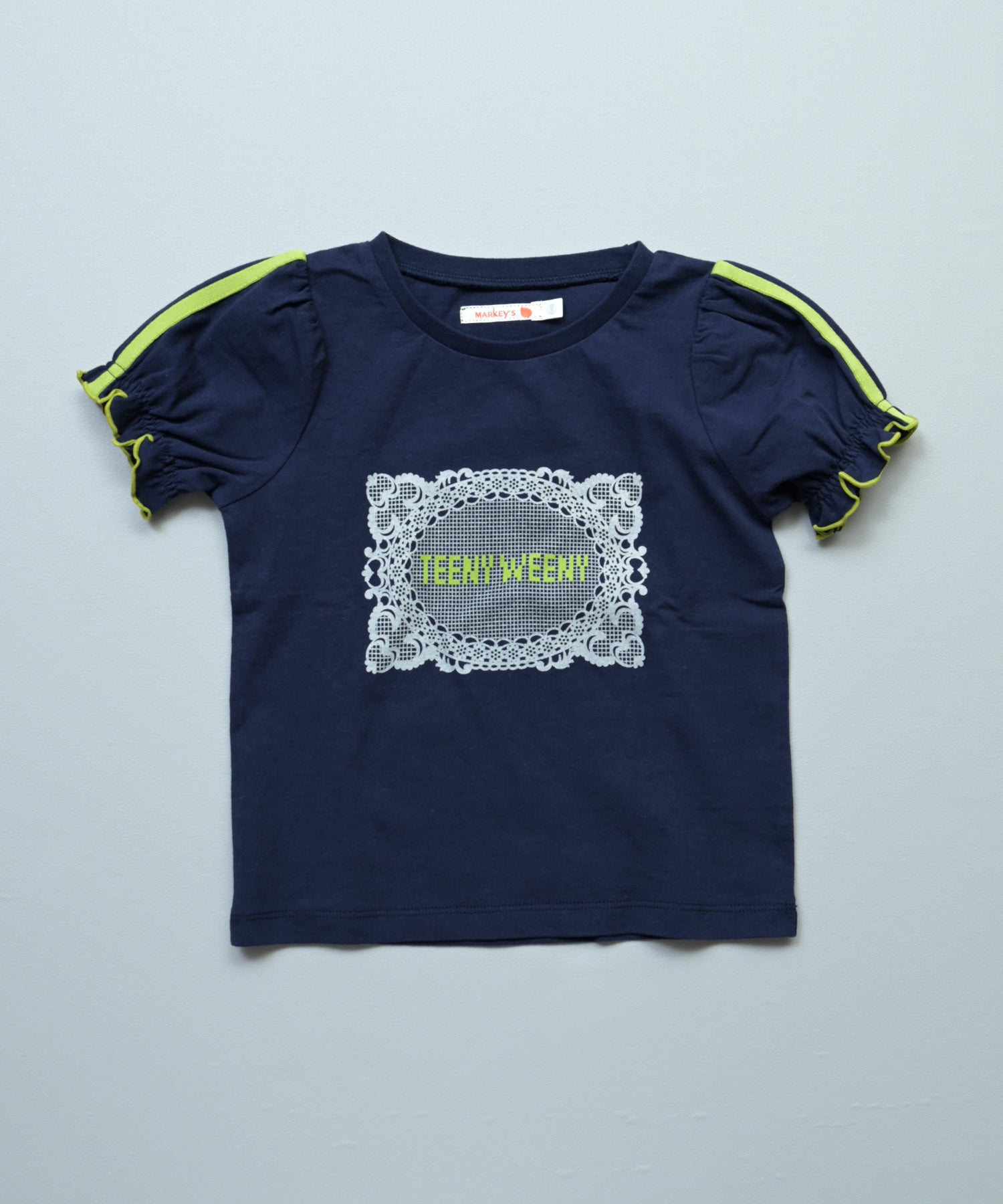 Line Puff Sleeve Short Sleeve T-Shirt