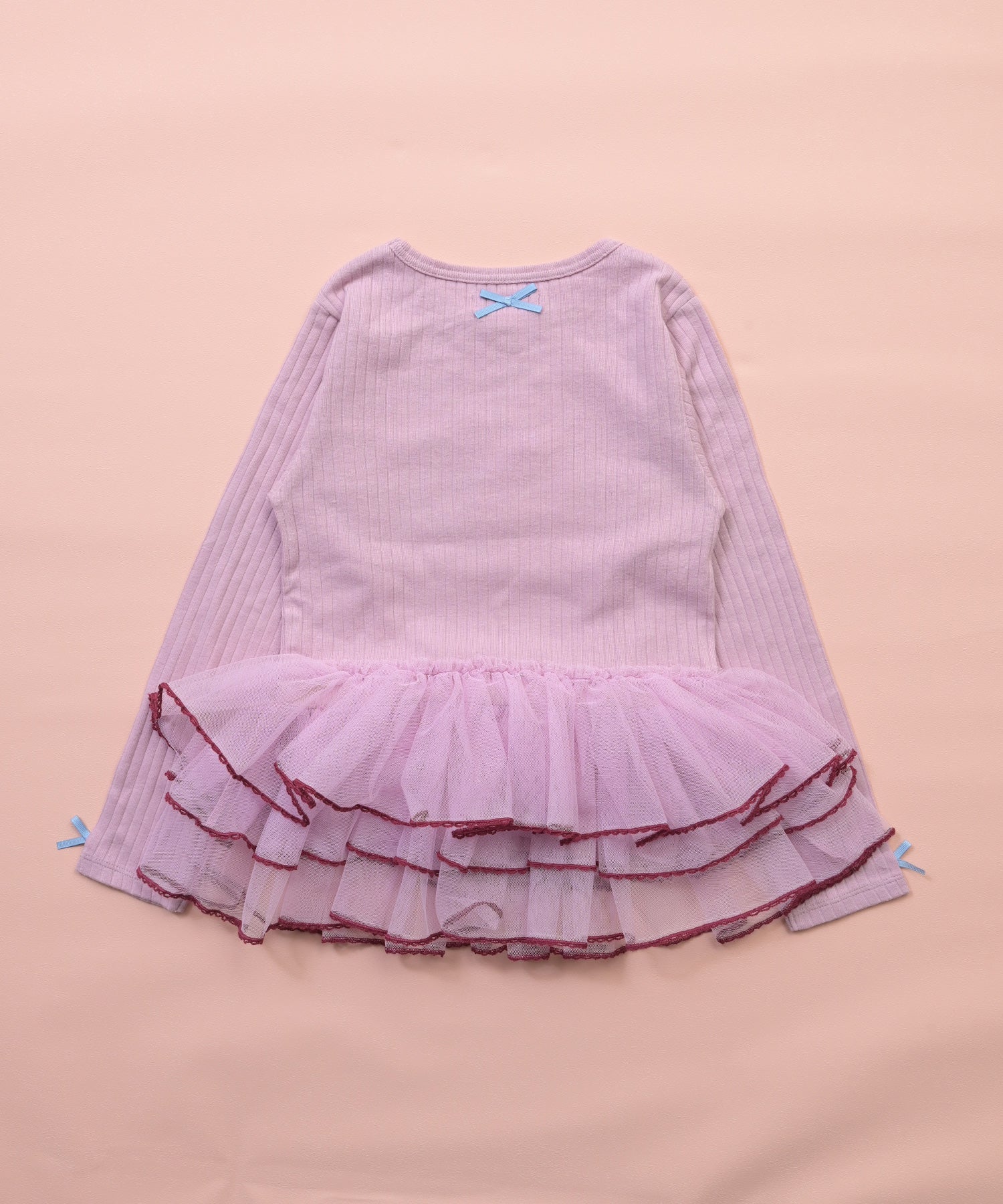 Long-Sleeve Tulle Frill Top