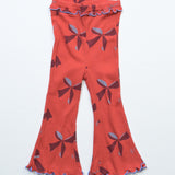 All-Over Print Waffle Flare Pants