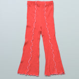 Twist-Ribbed Mellow-Flare Pants