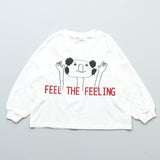 Printed Long-Sleeve T-Shirt with Ribbed Sleeves