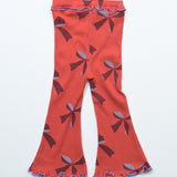All-Over Print Waffle Flare Pants