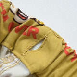 All-Over Print Twill Barrel Pants