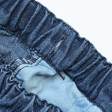Denim Barrel Pants with Lots of Flowers