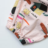 All-Over Print Twill Baby Overalls