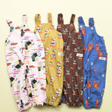 All-Over Print Twill Baby Overalls