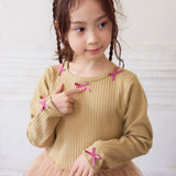 Long-Sleeve Tulle Frill Top