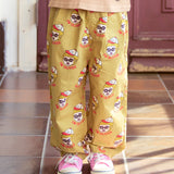 All-Over Print Twill Barrel Pants