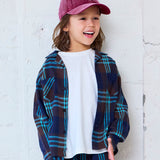 Open-Collar Checked Shirt