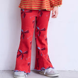 All-Over Print Waffle Flare Pants