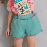 Cotton Linen Frill Shorts