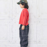 Color-Block Stitch Long-Sleeve T-Shirt