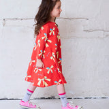 Candy Wrap Long-Sleeve Dress