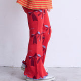 All-Over Print Waffle Flare Pants
