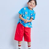 All-over print wide-cut T-shirt