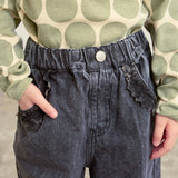 Lace-Trimmed Flared Pants