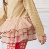 Long-Sleeve Tulle Frill Top