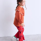 Twist-Ribbed Big-Collar BD Top