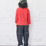 Color-Block Stitch Long-Sleeve T-Shirt