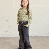 Lace-Trimmed Flared Pants