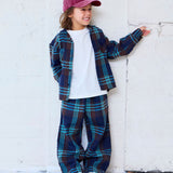 Open-Collar Checked Shirt