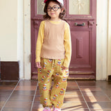 All-Over Print Twill Barrel Pants