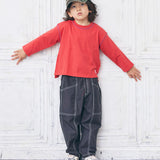 Color-Block Stitch Long-Sleeve T-Shirt