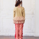 Long-Sleeve Tulle Frill Top