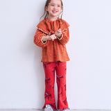 All-Over Print Waffle Flare Pants