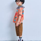 All-over print wide-cut T-shirt