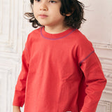 Color-Block Stitch Long-Sleeve T-Shirt