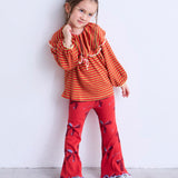 Twist-Ribbed Big-Collar BD Top