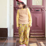 All-Over Print Twill Barrel Pants
