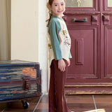 Twist-Ribbed Mellow-Flare Pants