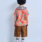 All-over print wide-cut T-shirt