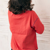 Color-Block Stitch Long-Sleeve T-Shirt
