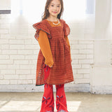 All-Over Print Waffle Flare Pants