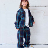 Open-Collar Checked Shirt
