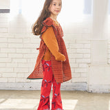 All-Over Print Waffle Flare Pants
